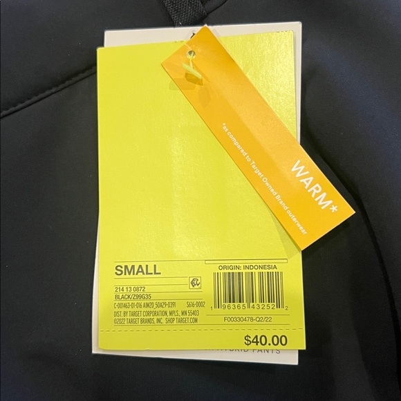 Cold Weather Warm Hybrid Pants SMALL ~ All in Motion Black - Picture 6 of 8